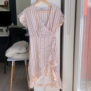 Rails linen wrap dress - M